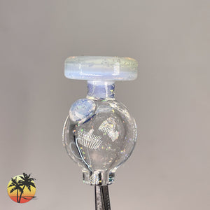 MGD - Clear Crushed Opal & Secret White Puffco Peak Pro Bubble Cap