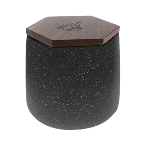 BRNT DESIGNS MALUA STORAGE JAR - SPECKLED BLACK