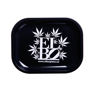 Elbo Small Metal Rolling Tray - Flower Logo