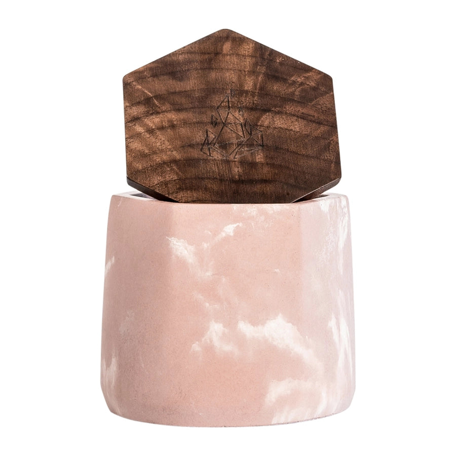 BRNT DESIGNS MALUA STORAGE JAR - PINK MARBLE